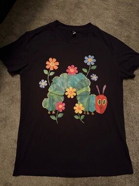 Black Tee with very hungry Caterpillar